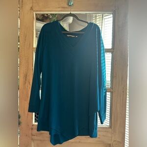 Soft Surroundings | Teal Asymmetrical Tunic